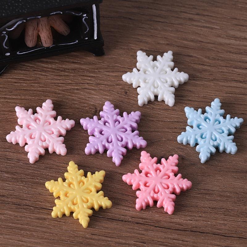 DIY Snowflake Plastic Resin Jewelry Accessories Christmas Decorative ...