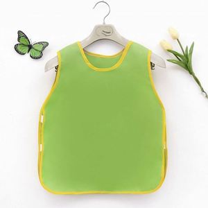 Bavoir de repas pour bébé à capuche sans manches, lavable, vêtement de protection pour la maternelle, tablier pour enfant à enfiler à l'envers - Product Image 3