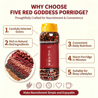 Mélange de céréales sèches à cuisson rapide, cinq fruits rouges nutritifs, pour le petit-déjeuner quotidien des femmes et des familles