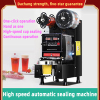 Équipement de restauration commerciale automatique 90 95 Mm café boisson bulle thé Machine à sceller tasse en plastique Machine à sceller
