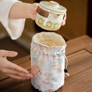 <span class=keywords><strong>Service</strong></span> à thé Kung Fu compact <span class=keywords><strong>en</strong></span> céramique, portable pour la maison, le bureau et les voyages d'affaires - Product Image 4