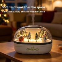 Humidificateur ultra-silencieux alimenté par USB, paysage miniature de verdure enneigée, diffuseur d'aromathérapie automatique pour la maison, la chambre à coucher, le bureau