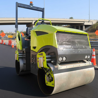 Rouleau compresseur vibratoire de 2 tonnes à double tambour, rouleau compacteur d'asphalte de 1 tonne, machine de 330 kg à 540 kg avec moteur de pompe à essence