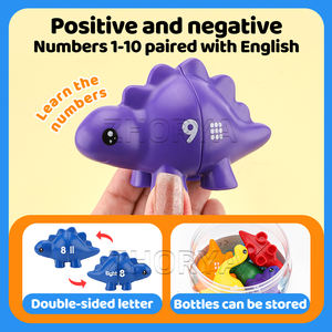 Zhorya all'inizio del conteggio educativo del giocattolo <span class=keywords><strong>di</strong></span> apprendimento delle <span class=keywords><strong>lettere</strong></span> del dinosauro <span class=keywords><strong>gioco</strong></span> <span class=keywords><strong>di</strong></span> corrispondenza <span class=keywords><strong>di</strong></span> riconoscimento dell'alfabeto 10 pezzi giocattolo per i bambini - Product Image 4