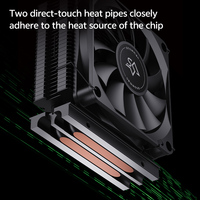 Pendingin SSD M.2 SNOWMAN MS2 Pro 2 Heat Pipe Kipas PWM 70mm Radiator Pendingin Aktif untuk 2280 PCIe 5.0 NVMe PC Desktop OEM