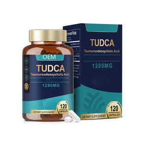 Supplément à base de plantes de capsules d'acide tauroursodésoxycholique Ultra Strength 1200mg de sels biliaires TUDCA - Product Image 1