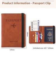 Meilleures ventes Couverture de passeport en cuir antivol de luxe avec décoration florale Logo personnalisé Porte-cartes et portefeuille Étui Style tendance