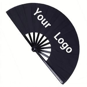 Éventail à main pliable Clack avec logo personnalisé Éventail à main pliable en bambou Éventail à sublimation vierge pour mariage et danse - Product Image 1