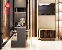 Étagère murale pour chaussures, présentoir à chaussures en verre, comptoir de présentation de chaussures, design personnalisé pour magasin de chaussures