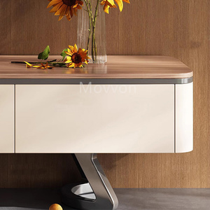 Độc đáo thiết kế hiện đại lá hình Bàn cà phê sáng tạo hình dạng đặc biệt căn hộ nhỏ phòng khách óc chó Veneer Bàn cà phê - Product Image 2