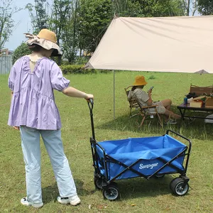 Sundow Design Outdoor Portable Folding Wagons For Kids Lightweight Beach Wholesale Wagon