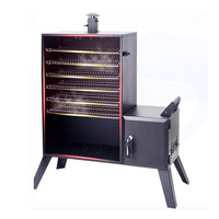 Fumoir commercial, machine à fumer la viande, fumoir à bacon, four à fumer le poisson, machine à fumer argentée multifonction en acier inoxydable 304