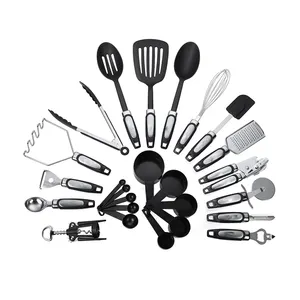 Stainless Steel 25-Piece Kitchen Metal Utensils Set Cooking Tools Gadgets Cookware set