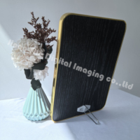 Cadre photo sans cadre en MDF 15x20cm Gold Edge pour montage de photos, idéal pour boissons et cadeaux