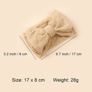 LRT New Design European Cotton Bow <strong>Baby</strong> Girl Hair Accessories Soft Embroidery Elastic Bowknot <strong>Baby</strong> Hair Band <strong>Headbands</strong> for Kids - Product Image 4