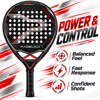 Raquette de padel professionnelle en fibre de carbone en forme de larme pour un contrôle du spin et des performances d'élite avec fabrication OEM personnalisée