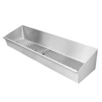 Plateau à frites en acier inoxydable commercial, résistant à la rouille, plat de service en métal pour les restaurants de restauration rapide et les services de traiteur