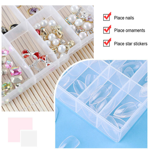 Kotak penyimpanan seni kuku portabel kualitas tinggi 10 kisi alat manikur manikur potongan kuku PP kotak penyimpanan - Product Image 6