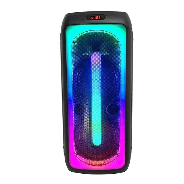 Popular Active BT Dual 8-Inch Loudspeaker 60W Output RGB LED Remote Control Home Theatre Sound Memory Card Wireless Dual Mode