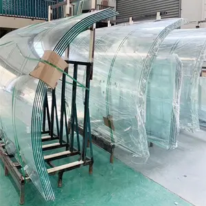 Precio de fábrica Vidrio templado transparente curvo para barandillas Partición Pared Puerta Vidrio Edificios