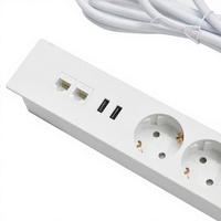 Multiprise électrique avec ports USB, prise Schuko EU