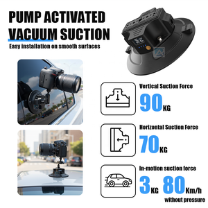 Ventouse électrique haute puissance en alliage d'aluminium de 6 pouces, étanche, <span class=keywords><strong>à</strong></span> dégagement rapide, force d'aspiration robuste pour caméra d'<span class=keywords><strong>action</strong></span> - Product Image 1