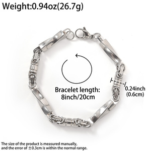 bulk <b>gold</b> polished twisted glossy luxurious minimalist <b>solid</b> sleek fashion chain link stainless steel wholesale luxe bracelet - Product Image 6