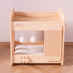 Foreign trade solid wood <b>cat</b> bed sisal <b>cat</b> <b>scratch</b> <b>board</b> <b>cat</b> nest integrated grinding claws disdainful <b>cat</b> villa <b>cat</b> house thick - Product Image 1