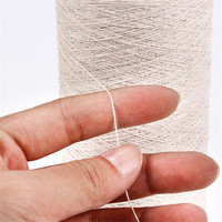 Fil à tricoter en coton et polyester mélangé recyclé NE 6/1 Nm 10/1 à extrémité ouverte, fil écologique