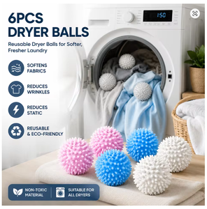 Precio de Fábrica: 6 Bolas Mágicas para Lavandería, Reutilizables, Anti-Enredos, para Lavadora y Secadora, Herramientas para el Hogar - Product Image 1