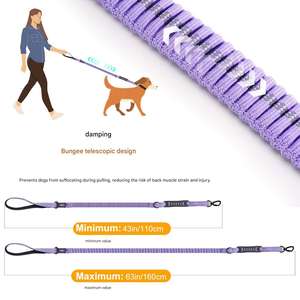 Correa de Seguridad para Perros de Alta Resistencia con Gancho Giratorio de 360 Grados de Aleación de Zinc para Mascotas en Color Morado - Product Image 5