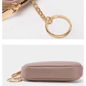 PU <b>Leather</b> Custom Business Card Holder <b>Key</b> <b>Chain</b> Keyring Women Coin Purse Bracelet Tassel Wristlet Wallet - Product Image 3