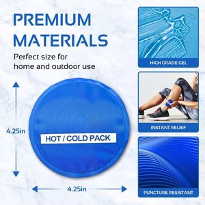 Muestra Gratuita de Compresas de Gel Reutilizables Redondas para Frío y Calor para Lesiones |   Compresa fría, bolsa de hielo, bolsa de gel frío, compresas frías para - Product Image 4
