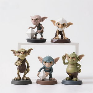 Figuritas de poliresina Goblin-Estatuas de fantasía hechas a mano con efectos de brillo y mica, color personalizado y logotipo - Product Image 1