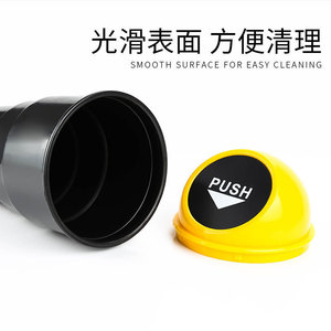 Car Trash Can Cup-Shaped Plastic Push Lid Vehicle-Mounted Rear Seat Storage Bin Adhesive Installation - Product Image 4