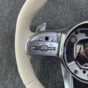 Housse de <span class=keywords><strong>volant</strong></span> en daim pour <span class=keywords><strong>Mercedes</strong></span> Benz S550 SL C300 GLK350 SE, cuir Alcantara sport, très demandée - Product Image 2