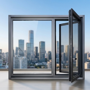 Aluminum Alloy Casement <strong>Window</strong> Sound Heat <strong>Insulation</strong> Triple Insulated Glass Magnetic Nylon Insect Screen Postmodern Design Home - Product Image 6
