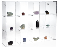 12 Fächer Acryl Vitrine Wand montage