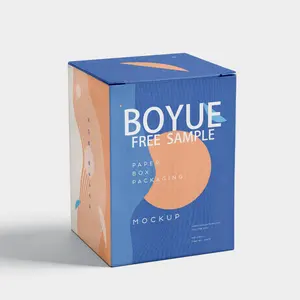 Boîte d'emballage de protection en carton avec logo personnalisé, boîte en papier artisanal, boîte d'emballage de cosmétiques de soins de la peau