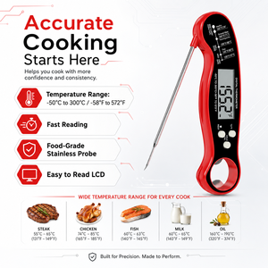 IPX6 Waterproof Digital <strong>Thermometer</strong> Digital LCD Instant Read Kitchen <strong>Food</strong> BBQ Meat Cooking <strong>Thermometer</strong> <strong>Food</strong> <strong>Thermometer</strong> - Product Image 6
