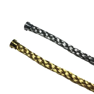Macho gioielli 4MM oro placcatura argento lega braccialetto accessorio decorativo personalizzato per gioielli di moda per gli uomini