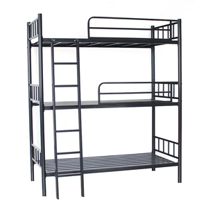 Dormitorio cama triple de metal de 3 pisos en venta litera triple de hotel cama de metal en venta - Product Image 2