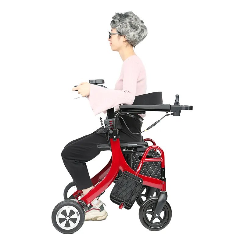 electric mobility walker rollator scooter 4 wheel foldable