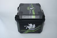 Boîtes arrière pour moto 45L en PP, universelles, étanches, accessoires pour scooter, top case avec autocollants graphiques et loquet métallique pour moto tout-terrain