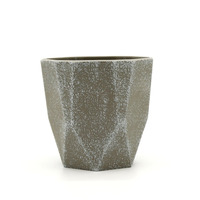 Pots en mélamine YICAI anti-boue pour plantes, style bonsaï chinois, en plastique, géométriques, effet diamant