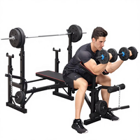 Station de musculation multifonctionnelle stable et durable en métal avec poulie pour banc de musculation réglable et lat pulldown