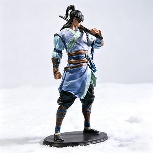 Estatua de Resina de Alta Precisión de Espadachín, Figura Coleccionable de Héroe Wuxia Chino, Decoración de Escritorio de Estilo Oriental Exquisito - Product Image 3