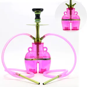 2023 New Custom illuminato LED Nargila Hooka Water Huka Set 2 tubo flessibile Sexy Ass narghilè Nargile Sheesha Shisha narghilè