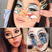 Fard à paupières liquide pour Halloween, coloré, longue tenue, anti-bavures, imperméable, scintillant, maquillage pour les yeux