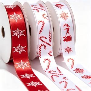 Vietnam Factory Wholesale GRACE <b>RIBBON</b> 4inch Double Face Shrink-Resistant Woven Customizable Pattern Gold Foil Printed <b>ribbon</b> - Product Image 3